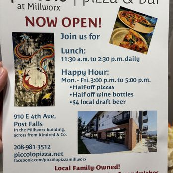 Piccolo Kitchen & Bar at Millworx - Pizza Near Me - Post Falls, Idaho Piccolo Kitchen & Bar at Millworx - Pizza Near Me - Post Falls, Idaho