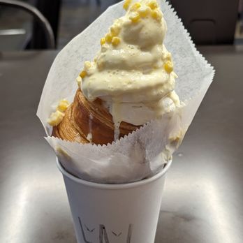 Cafe W Bakery and Desserts - Corn ice cream in crossiant - Cafes Near Me - Flushing, New York Cafe W Bakery and Desserts - Corn ice cream in crossiant - Cafes Near Me - Flushing, New York