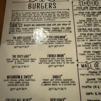 Hops Burger Bar - Menu - Burgers Near Me - Greensboro, North Carolina Hops Burger Bar - Menu - Burgers Near Me - Greensboro, North Carolina