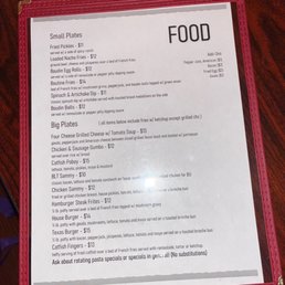 Food menu