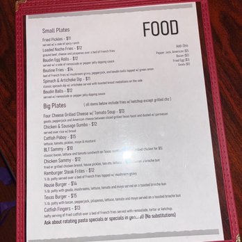 The Lost Cove - Food menu - Beer Bar Near Me - Baton Rouge, Louisiana