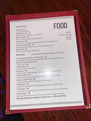 Menu photo 1 The Lost Cove Baton Rouge, LA