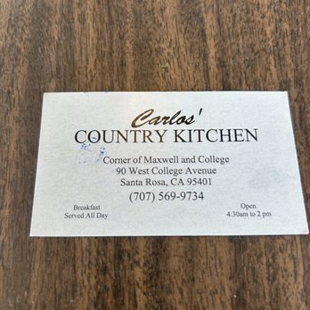 Carlos' Country Kitchen - Diners Near Me - Santa Rosa, California Carlos' Country Kitchen - Diners Near Me - Santa Rosa, California