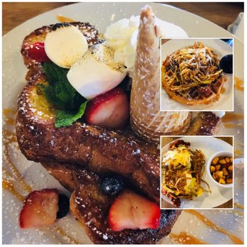 Hash Kitchen - Banana Split French Toast, Herb Chicken & Waffles, Herb Chicken Benedict with Crispy Hash Potatoes - Breakfast & Brunch Near Me - Chandler, Arizona