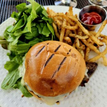 Petit Pois - House cheeseburger with frites - French Near Me - Charlottesville, Virginia