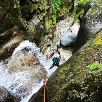 West Coast Canyoning Adventures - Making a descent! - Tours Near Me - North Vancouver, British Columbia West Coast Canyoning Adventures - Making a descent! - Tours Near Me - North Vancouver, British Columbia