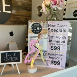 Studio Core Pilates - Front desk - pricing specials