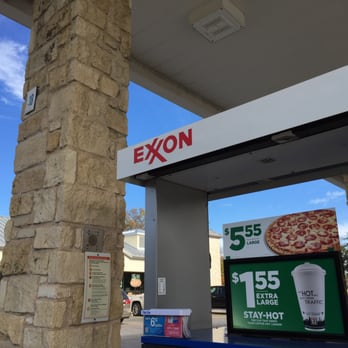 Exxon - a gas station with a pizza on the counter - Convenience Stores Near Me - Keller, Texas