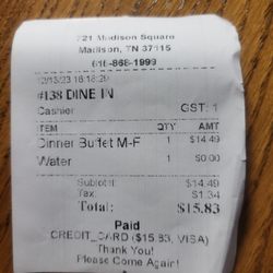 Hibachi's - Very inexpensive for a buffet.