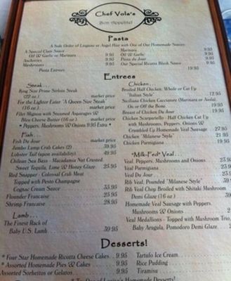 Menu photo 3 Chef Vola's Atlantic City, NJ