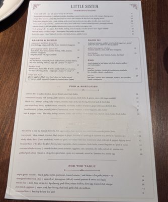 Menu photo 2 Little Sister Irvine, CA