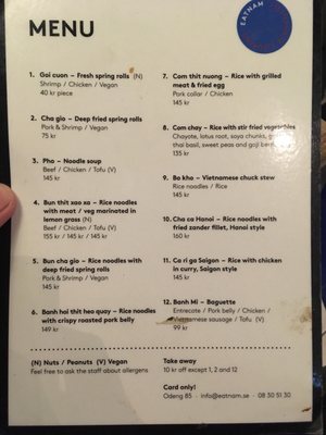 Menu photo 1 Eatnam Stockholm, AB Menu photo 1 Eatnam Stockholm, AB