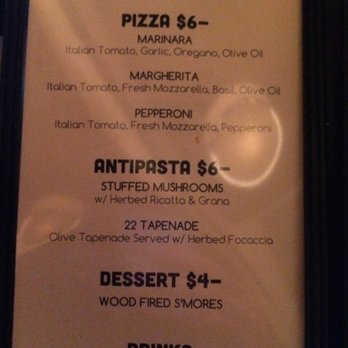 Pizzeria 22 - Happy hour menu - Pizza Near Me - Seattle, Washington