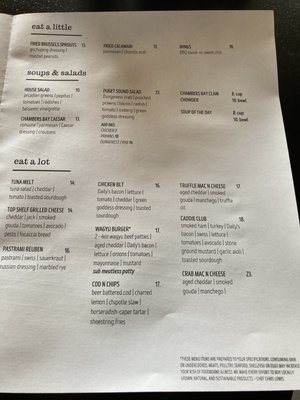 Menu photo 5 Chambers Bay Grill University Place, WA