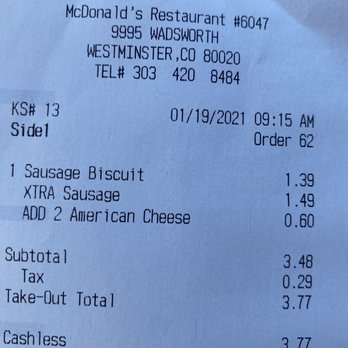McDonald's - Fast Food Near Me - Westminster, Colorado