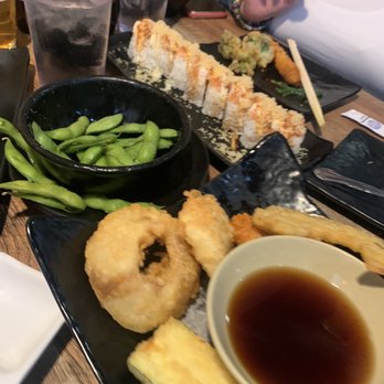 Aloha Sushi - Deep Fried vegetables and Folsom roll - Sushi Bars Near Me - Folsom, California
