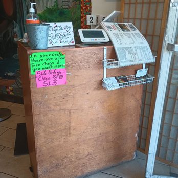 Taqueria La Familia - Hostess stand @ entrance - Mexican Near Me - Berkeley, California Taqueria La Familia - Hostess stand @ entrance - Mexican Near Me - Berkeley, California
