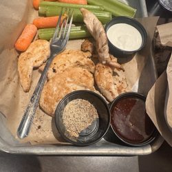 Buffalo Wild Wings - This is what the grilled chicken tenders looked like when it was brought to our table.