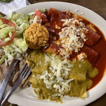 Sofia's Restaurant - Enchiladas Rojas and Verdes. Excellent. Two cheese and two shredded beef. - Restaurants Near Me - San Elizario, Texas Sofia's Restaurant - Enchiladas Rojas and Verdes. Excellent. Two cheese and two shredded beef. - Restaurants Near Me - San Elizario, Texas