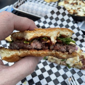 Main Street Tap House - Medium well burger pink in the middle - New American Near Me - Placerville, California Main Street Tap House - Medium well burger pink in the middle - New American Near Me - Placerville, California