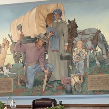 Oklahoma County Courthouse - Mural in courtroom in Oklahoma County Courthouse - Courthouses Near Me - Oklahoma City, Oklahoma Oklahoma County Courthouse - Mural in courtroom in Oklahoma County Courthouse - Courthouses Near Me - Oklahoma City, Oklahoma