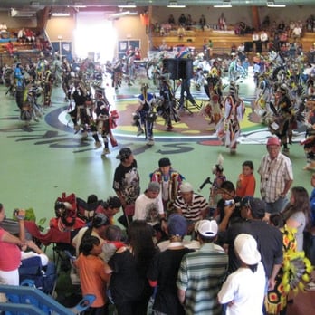 Gordon Yellowfly Memorial Arbour - Pow Wow Time (love seeing the Siksika Design on the floor) - Landmarks & Historical Buildings Near Me - Siksika, Alberta