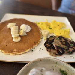 First Watch - Pancakes, Eggs and sausage