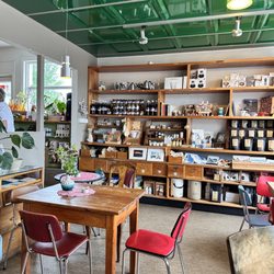 Sødahl-Huset - One of three seating areas with merchandise and goodies