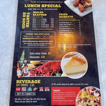 Shake Shake Seafood - Menu - Seafood Near Me - Pineville, North Carolina