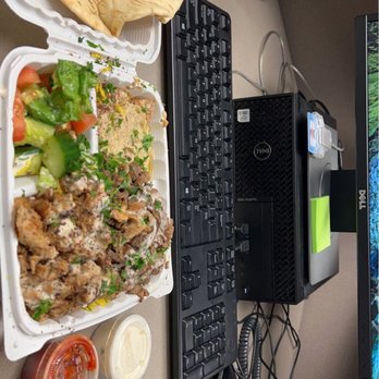 Shawarma King - a laptop, keyboard, and tray of food - Middle Eastern Near Me - Seattle, Washington Shawarma King - a laptop, keyboard, and tray of food - Middle Eastern Near Me - Seattle, Washington