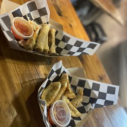 Wokker - BBQ Brisket Egg Rolls (4) and Chicken n Greens Dumplings (6)
