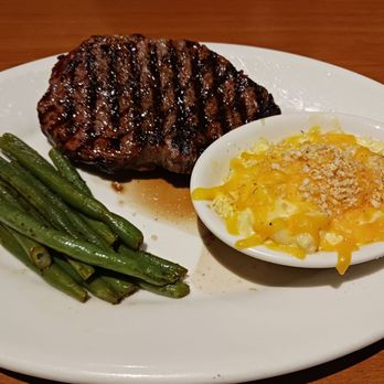 Black Angus Steakhouse - 12 Oz Top Sirloin, green beans, and Mac n cheese - Steakhouses Near Me - Montclair, California Black Angus Steakhouse - 12 Oz Top Sirloin, green beans, and Mac n cheese - Steakhouses Near Me - Montclair, California