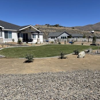 Clark's Custom Lawn - Back Yard from the west... - Landscaping Near Me