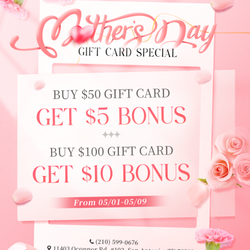 O'Connor Nail & Spa - SHOW MOM SOME LOVE WITH THE PERFECT GIFT!
Get ready for Mother's Day with our Gift Card Special at O'Connor Nail & Spa!
Treat the s