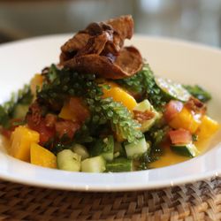 Sisa Bistro - Purita - mango, cucumber with dried squid and sea grapes with local vinegar