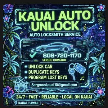 Kauai Auto Unlock - Keys & Locksmiths Near Me - Lihue, Hawaii Kauai Auto Unlock - Keys & Locksmiths Near Me - Lihue, Hawaii