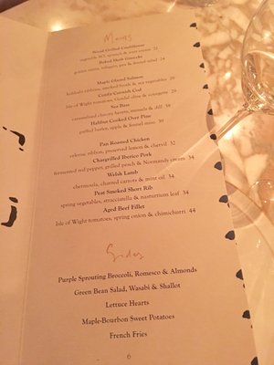 Menu photo 3 Chiltern Firehouse London, XGL Menu photo 3 Chiltern Firehouse London, XGL