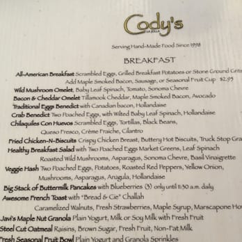 Cody's La Jolla - Breakfast - Breakfast & Brunch Near Me - La Jolla, California Cody's La Jolla - Breakfast - Breakfast & Brunch Near Me - La Jolla, California