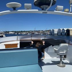 Anchor Bay Charters - Looking forward from the fly bridge deck