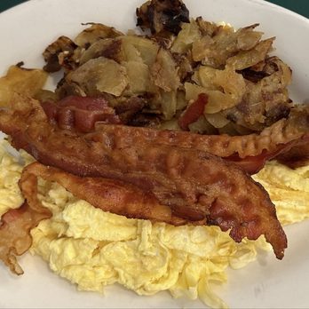 Heavenly Restaurant - Regular eggs well done , crispy bacon and homefries - Breakfast & Brunch Near Me - West Yarmouth, Massachusetts Heavenly Restaurant - Regular eggs well done , crispy bacon and homefries - Breakfast & Brunch Near Me - West Yarmouth, Massachusetts