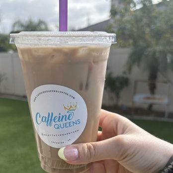 Caffeine Queens - Iced almond milk lavender chai latte - Coffee & Tea Near Me - Lakeside, California Caffeine Queens - Iced almond milk lavender chai latte - Coffee & Tea Near Me - Lakeside, California