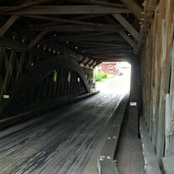 Newfield Covered Bridge - Light at the end of the tunnel. Town Lattice Truss design - Landmarks & Historical Buildings Near Me - Newfield Hamlet, New York Newfield Covered Bridge - Light at the end of the tunnel. Town Lattice Truss design - Landmarks & Historical Buildings Near Me - Newfield Hamlet, New York