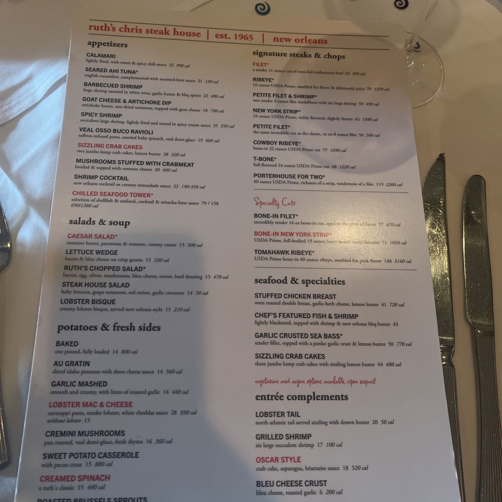 Ruth's Chris Steak House - Bets menu ever - Steakhouses Near Me - Tysons Corner, Virginia Ruth's Chris Steak House - Bets menu ever - Steakhouses Near Me - Tysons Corner, Virginia