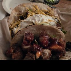 KC's Kitchen & Cocktails - Taco Gringo(back) and Ch-Ching Taco in front.