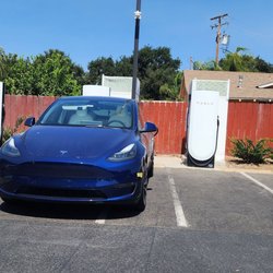 Tesla Supercharger - parking lines could use a redo.