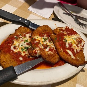 Buca di Beppo Italian Restaurant - Chicken Parmigiana. Huge pieces of chicken. - Italian Near Me - Encino, California