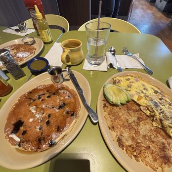 Snooze, an A.M. Eatery - Protein Trio Omelet* Added avocado on the side - Breakfast & Brunch Near Me - Houston, Texas