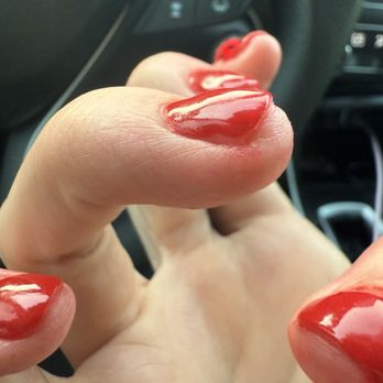 Veneto Nails - Hands after coming in a second time for them to fix the bad dip manicure that chipped after 2 days. - Nail Salons Near Me - San Antonio, Texas Veneto Nails - Hands after coming in a second time for them to fix the bad dip manicure that chipped after 2 days. - Nail Salons Near Me - San Antonio, Texas
