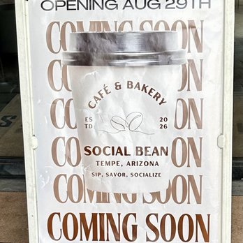 Social Bean Cafe - Signage - Cafes Near Me - Tempe, Arizona