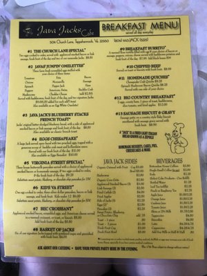 Menu photo 5 Java Jacks Coffee House Tappahannock, VA Menu photo 5 Java Jacks Coffee House Tappahannock, VA